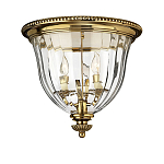 Потолочный светильник цвета латунь с прозрачным плафоном в форме чаши Hinkley варинант исполнения - 8 | Loft Concept в Ижевске