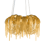 Люстра подвесная круглая с изогнутыми металлическими дугами и ниспадающими цепочками 65 см Atlantis Chain варинант исполнения - 1 | Loft Concept в Ижевске