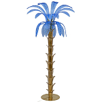 Торшер Glass Decorated Palm Floor Lamp Blue Листья Пальмы  варинант исполнения - 6 | Loft Concept в Ижевске