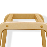 Барный стул со спинкой и мягкой обивкой с ромбами на 4-х деревянных ножках Голубой Велюр Ava Charm варинант исполнения - 5 | Loft Concept в Ижевске