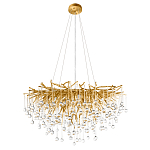 Люстра подвесная с прозрачными стеклянными подвесками в форме капель Диаметр 80 см Droplet Chandelier варинант исполнения - 12 | Loft Concept в Ижевске