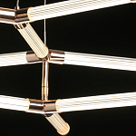 Люстра с геометрической конструкцией из вытянутых цилиндрических плафонов Hex Scaffold  варинант исполнения - 6 | Loft Concept в Ижевске