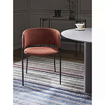 Стул полукруглый мягкий с буклированной обивкой Chair with Boucle Upholstery варинант исполнения - 3 | Loft Concept в Ижевске