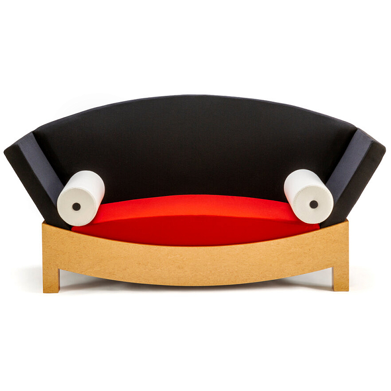 Дизайнерский диван с двумя подушками-валиками Poltronova Mitzi Sofa Черный Красный Белый Песочный Дизайнерский диван с двумя подушками-валиками Poltronova Mitzi Sofa Черный Красный Белый Песочный в Ижевске | Loft Concept