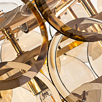 Люстра с круглыми стеклянными подвесками Cardiel Amber Glass Chandelier варинант исполнения - 6 | Loft Concept в Ижевске