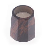 Подсвечник из натурального камня обсидиан со свечой Stone Candlestick варинант исполнения - 2 | Loft Concept в Ижевске