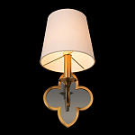 Бра с белым текстильным абажуром и фигурным основанием с зеркальной вставкой Vitorino варинант исполнения - 4 | Loft Concept в Ижевске