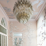 Обои ручная роспись в стиле Арт-деко Symphony Colourway SC-105 on Himalayan Rose silk dupion варинант исполнения - 2 | Loft Concept в Ижевске