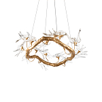 Люстра подвесная с прозрачными стеклянными птичками на ветвях Диаметр 80 см Serip Voa варинант исполнения - 7 | Loft Concept в Ижевске