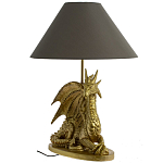Настольная лампа с абажуром Дракон Golden Dragon Lamp Brown варинант исполнения - 1 | Loft Concept в Ижевске