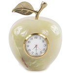 Часы настольные в виде яблока из натурального камня Оникс Stone Clock варинант исполнения - 1 | Loft Concept в Ижевске
