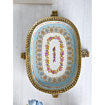 Чаша с цветочным орнаментом на бронзовых ножках Eden Garden варинант исполнения - 5 | Loft Concept в Ижевске