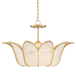 Люстра в форме тюльпана с лепестками из прозрачных стеклянных бусин Hanging Flowers варинант исполнения - 2 | Loft Concept в Ижевске