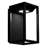 Уличный настенный светильник прямоугольной формы черного цвета Geometric Glow варинант исполнения - 1 | Loft Concept в Ижевске