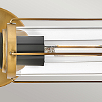 Бра для ванных комнат горизонтальное с 2-мя прозрачным цилиндрическим плафонами на круглом основании Hinkley варинант исполнения - 4 | Loft Concept в Ижевске