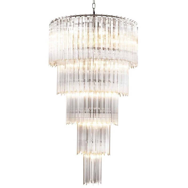 Люстра Chandelier Alpina L Никель Прозрачный (Transparent) в Ижевске | Loft Concept 