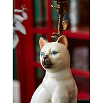 Подсвечник в виде кошки из фарфора с бронзовыми элементами Paradise Cat варинант исполнения - 8 | Loft Concept в Ижевске