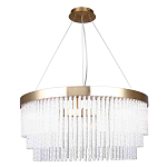 Люстра подвесная со стеклянными подвесками в виде перекрученных трубочек Nembus варинант исполнения - 1 | Loft Concept в Ижевске