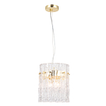 Подвесной светильник цилиндрической формы с текстурными стеклянными элементами Textured Glass Chandelier варинант исполнения - 3 | Loft Concept в Ижевске