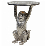 Столик с подстольем в виде обезьянки Bombay Nickel варинант исполнения - 1 | Loft Concept в Ижевске