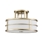 Потолочный светильник с белым матовым абажуром в металлическом каркасе Feiss варинант исполнения - 1 | Loft Concept в Ижевске