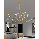 Люстра в виде золотой ветки с цветами Glass Flower Pendant Light варинант исполнения - 6 | Loft Concept в Ижевске