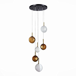 Люстра светодиодная с сферическими стеклянными плафонами Splatter варинант исполнения - 3 | Loft Concept в Ижевске