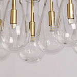 Люстра с 9-ю прозрачными стеклянными плафонами в форме капли Lucid Rain  варинант исполнения - 7 | Loft Concept в Ижевске