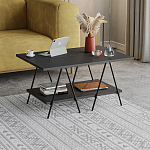 Стол журнальный с прямоугольной столешницей и полкой цвета антрацит ESSEL ANTHRACITE варинант исполнения - 2 | Loft Concept в Ижевске