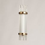 Подвесной светильник с цилиндрическим плафоном из прозрачных стеклянных трубок Nembus варинант исполнения - 3 | Loft Concept в Ижевске