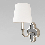 Бра с белым текстильным абажуром и фигурным основанием с зеркальной вставкой Vitorino варинант исполнения - 20 | Loft Concept в Ижевске