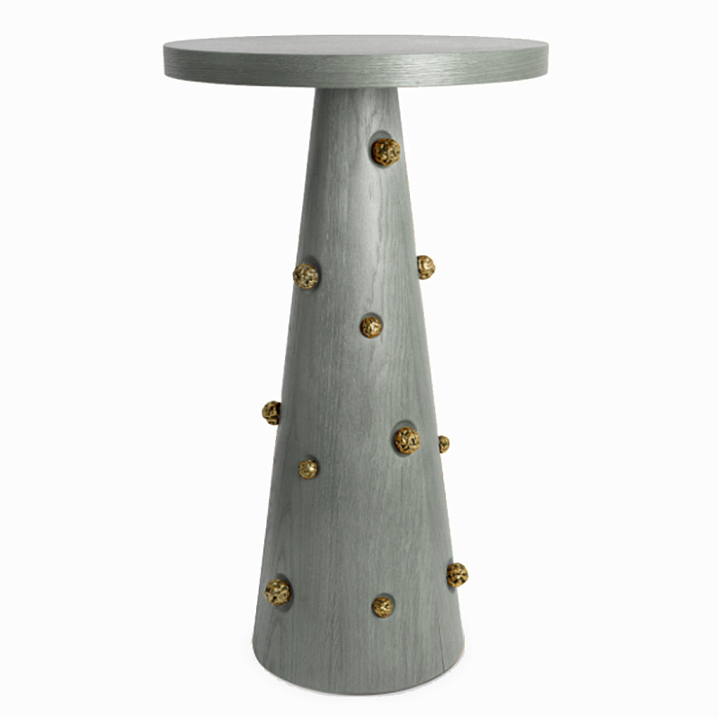 Приставной столик Okinawa Taupe Side table Серый Золотой в Ижевске | Loft Concept 