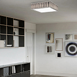 Потолочный светильник квадратный с гофрированным абажуром цвета графит Millennium варинант исполнения - 3 | Loft Concept в Ижевске