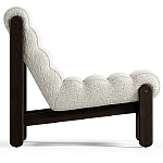 Кресло с деревянным каркасом и обивкой из белой ткани букле Medieval Furniture варинант исполнения - 4 | Loft Concept в Ижевске