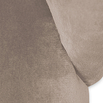 Барный стул со спинкой и металлической подставкой на 4-х деревянных ножках Бежевый Велюр Vendramin Chair варинант исполнения - 4 | Loft Concept в Ижевске