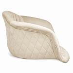 Барный стул со спинкой и подлокотниками на 4-х деревянных ножках Кремовый Велюр Ava Charm варинант исполнения - 3 | Loft Concept в Ижевске