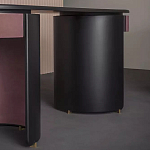 Дизайнерский письменный стол овальной формы с 2-мя выдвижными ящиками по бокам Parsec варинант исполнения - 2 | Loft Concept в Ижевске