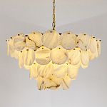 Люстра подвесная четырехъярусная с подвесками в форме дисков Cryptocrystalline Stone варинант исполнения - 6 | Loft Concept в Ижевске