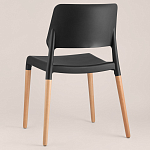 Пластиковый стул на ножках из массива бука Ferret Black 4 шт варинант исполнения - 5 | Loft Concept в Ижевске