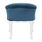 Кресло низкое в стиле прованс Louis French Armchair white and blue velour варинант исполнения - 2 | Loft Concept в Ижевске