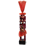 Деревянная декоративная статуэтка Asmat Red Straw Headdress Statuette Red варинант исполнения - 1 | Loft Concept в Ижевске