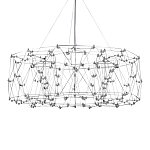 Люстра с тонкой металлической конструкцией цвета хром Quasar варинант исполнения - 2 | Loft Concept в Ижевске