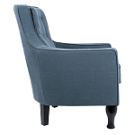 Кресло с мягкой обивкой из льна на 4-х ножках из массива березы Scarlett Armchair blue варинант исполнения - 1 | Loft Concept в Ижевске