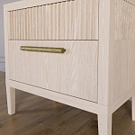 Прикроватная Тумбочка Primo с двумя ящиками Светлый дуб варинант исполнения - 3 | Loft Concept в Ижевске