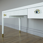 Письменный стол Elsa Dreams White Шпон дерево с двумя ящиками варинант исполнения - 4 | Loft Concept в Ижевске