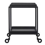 Тумба чёрная на колёсах Cabinet on Wheels варинант исполнения - 1 | Loft Concept в Ижевске