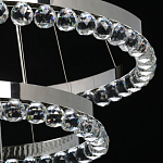 Люстра с тремя кольцами цвета хром и прозрачными хрустальными шарами по периметру Sacramento Transparent Balls Chandelier варинант исполнения - 7 | Loft Concept в Ижевске