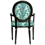 Стул из натурального бука с подлокотниками Ikat Pattern бирюзовый варинант исполнения - 2 | Loft Concept в Ижевске