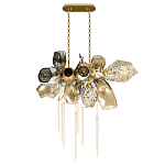 Люстра подвесная с 18-ю стеклянными плафонами с вертикальными подвесками Gilded Mirage  варинант исполнения - 2 | Loft Concept в Ижевске