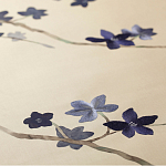 Обои ручная роспись Cherry Tree Original colourway on Stone Ochre dyed silk варинант исполнения - 2 | Loft Concept в Ижевске